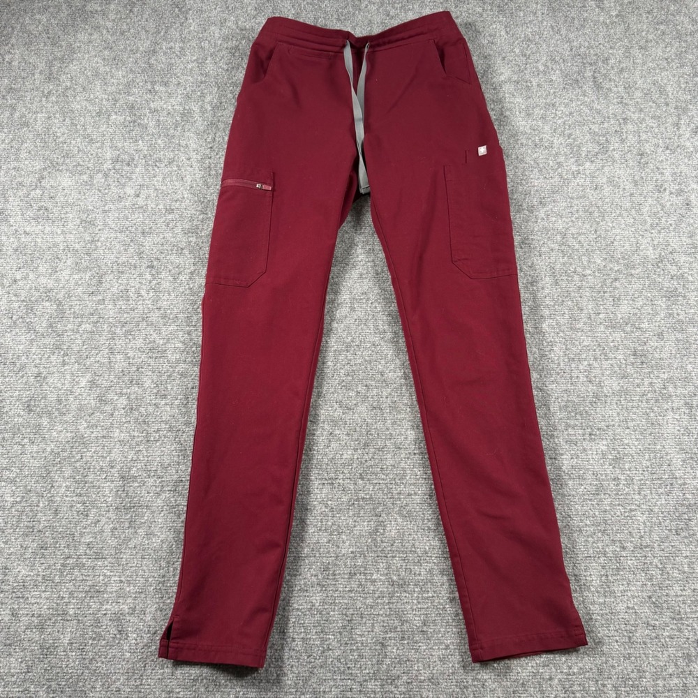 FIGS Scrub Pants Women XXS Burgundy Technical Collection TW2000R Medical Uniform